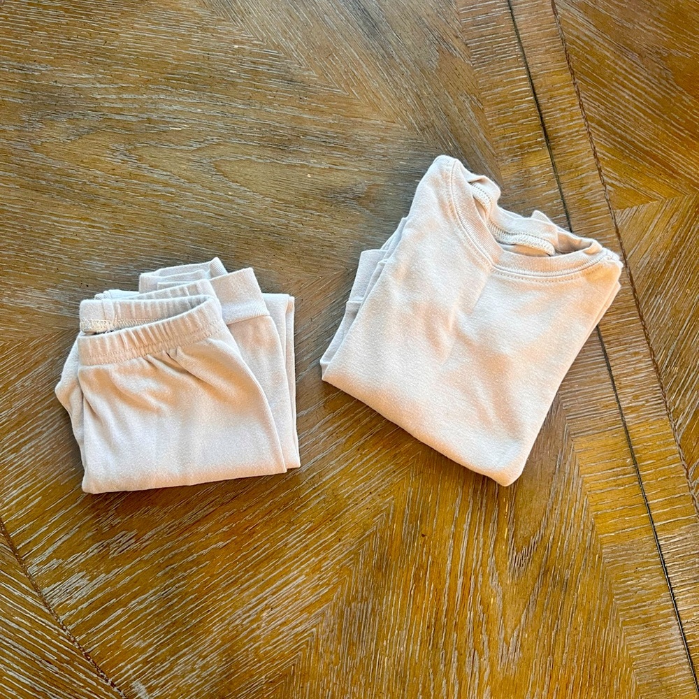 Long Sleeve long Pant Set Cream/Tan